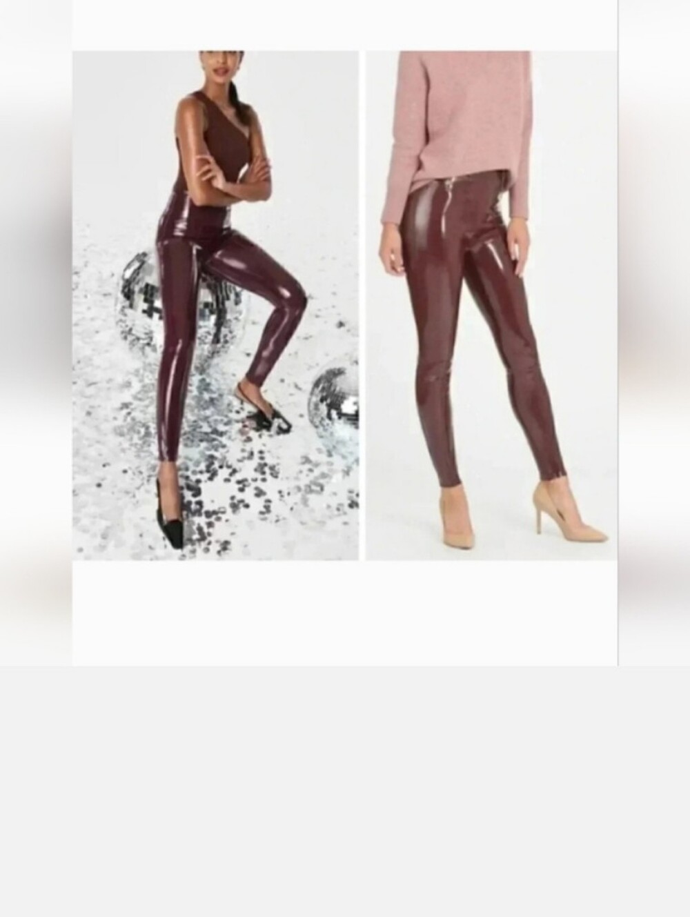 SPANX Black and White Leggings Measurements Chart